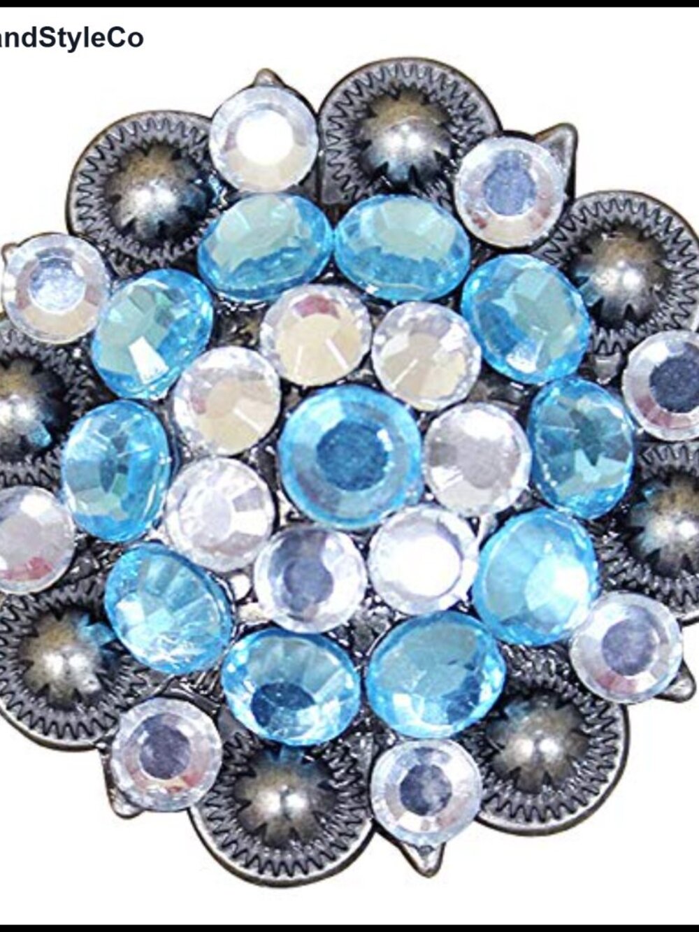 1.5" Metallic Berry Concho Screw Back Western Tack
